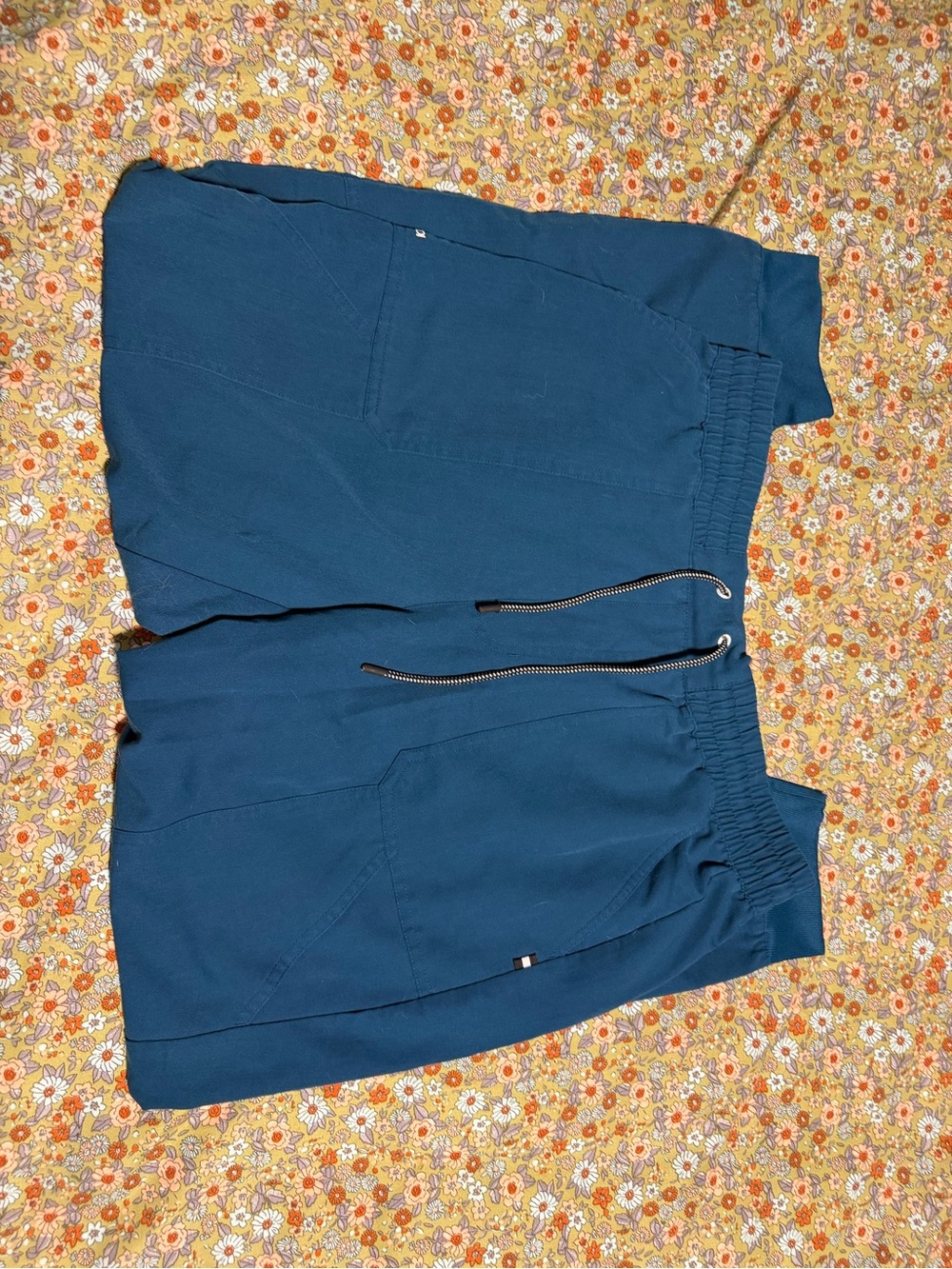 koi Scrub Deep Teal Drawstring Jogger Pants